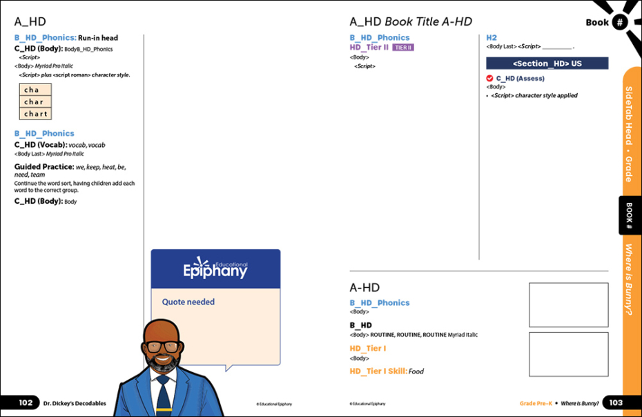 Educational Epiphany Decodables Production Template