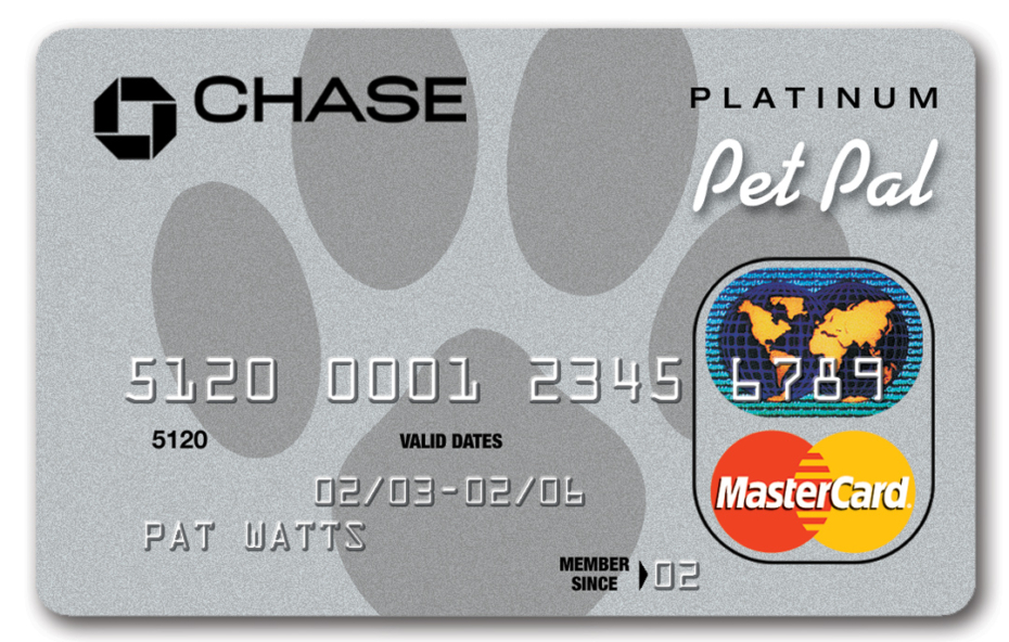 Chase MyPet Card with Large Paawprint