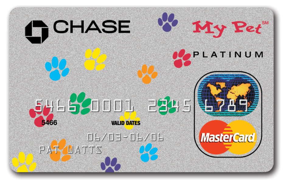 Chase MyPet Card with Paawprints